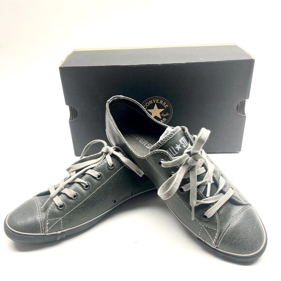 Converse all stars grey leather shoe - Picture 2 of 7